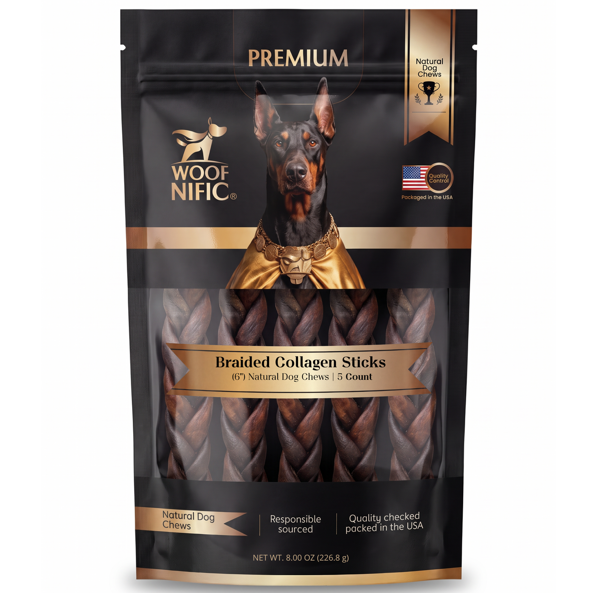 Braided Beef Hide with Collagen Dog Chew